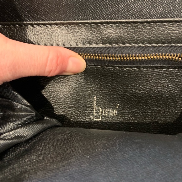 Berne of California Vintage 1960s mod black faux patent leather handbag - Picture 3 of 4